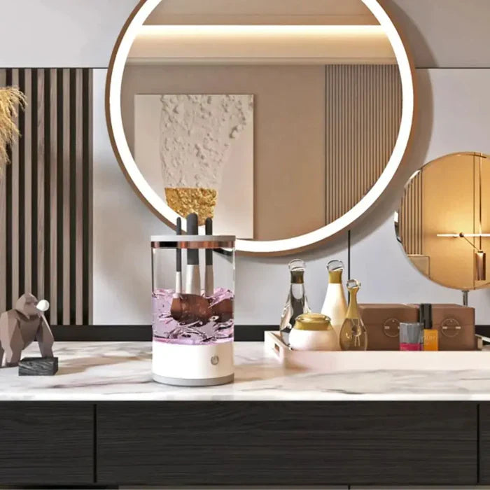 GlowSpin™ Clean Brush Premium Mix – Lavador de Pincéis com Tecnologia UV | Limpeza Profissional e Rápida ✨🧼