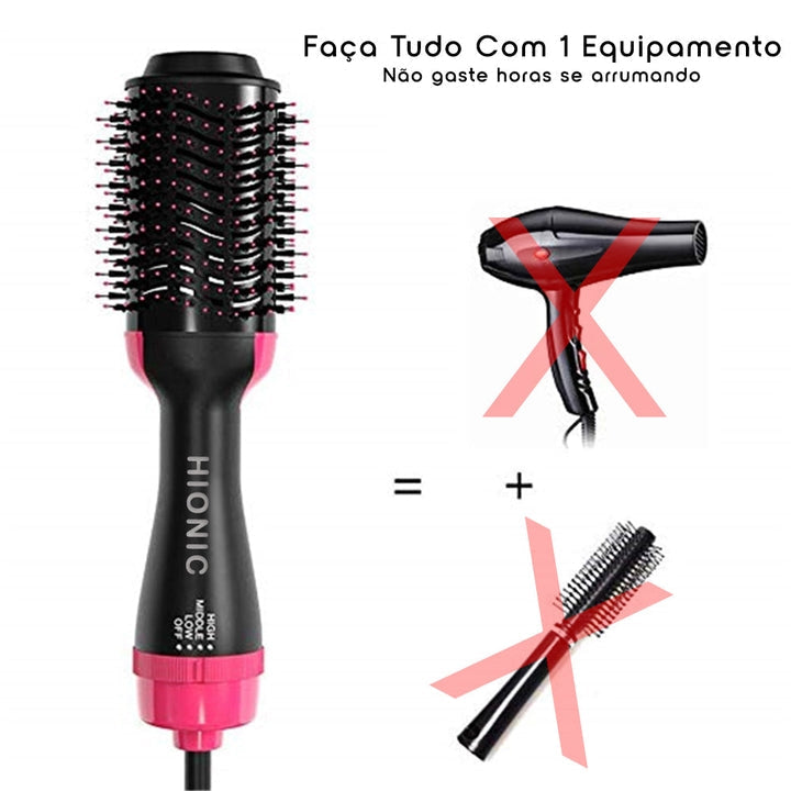 LisaPro 4 em 1 - Escova Alisadora, Secadora, Modeladora e Anti-frizz