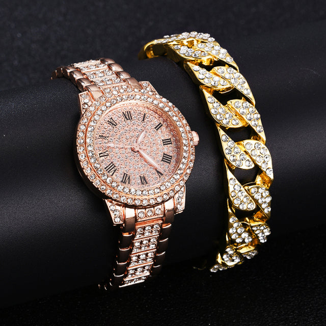 Relógio feminino Pulse Strass com pulseira